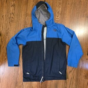 Blue and Black Hooded Jacket